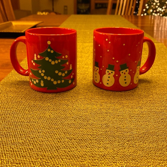 Other - Two Red Christmas Mugs